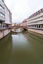 The Fleisch Bridge of the Pegnitz Bridge is a renaissance bridge over Pegnitz River in Nuremberg, Germany