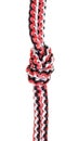 Flemish bend knot tied on synthetic rope cut out Royalty Free Stock Photo