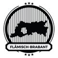 Flemish brabant map label. Vector illustration decorative design