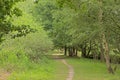 Hiking trail through the flemish countryside in Beernem Royalty Free Stock Photo