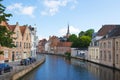 Flemish houses and canal in Brugge