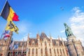 Flemish and ornate architecture of Bruges, Flanders, Belgium Royalty Free Stock Photo