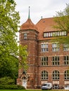 Flensburg, Germany - May 27, 2021: Front facade of the Museumsberg building in Flensburg, Germany Royalty Free Stock Photo