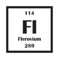 Flerovium chemical element icon Royalty Free Stock Photo