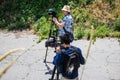 Fletcher Yeung, Camera Operators for ABC News at Nikopol, Ukraine - July 10, 2023