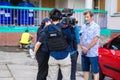 Fletcher Yeung, Camera Operators for ABC News at Nikopol, Ukraine - July 10, 2023