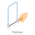 Fletsaw icon, isometric 3d style