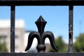 Fleur-de-lys emblem in wrought iron, Quebec, Canada Royalty Free Stock Photo