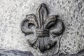 Fleur-de-lis on Antique plaster background