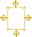 Fleur de lis frame Royalty Free Stock Photo