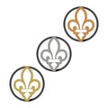 Fleur-de-Lis Gold, Silver, Bronze sign