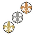 Fleur-de-Lis Gold, Silver, Bronze sign