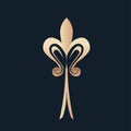 Fleur de lis heraldic blue