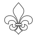 Fleur de Lis Heraldic Icon Vector Logo Template Illustration Design Royalty Free Stock Photo