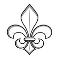 Fleur de Lis Heraldic Icon Vector Logo Template Illustration Design Royalty Free Stock Photo