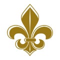 Fleur de Lis Heraldic Icon Vector Logo Template Illustration Design Royalty Free Stock Photo