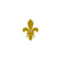 Fleur de lis icon sign logo isolated on white background