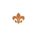 Fleur de lis icon sign logo isolated on white background