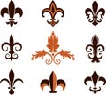 Fleur de lis icons Royalty Free Stock Photo