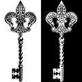 Fleur de Lis Key Icon Set