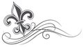 Fleur de Lis Ornament, Elegant Design Element, vector design Generative AI Royalty Free Stock Photo