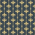 Fleur De Lis pattern with dots Royalty Free Stock Photo