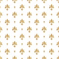 Fleur de lis pattern, silhouette - heraldic symbol. Vector Illustration. Medieval sign. Glowing french fleur de lis royal lily. El Royalty Free Stock Photo