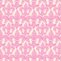 Fleur-de-lis pink repeat seamless pattern Royalty Free Stock Photo