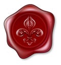 Fleur-de-lis Sealing Wax Royalty Free Stock Photo