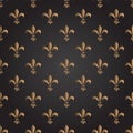 Fleur de lis seamless vector pattern. French Royalty Free Stock Photo