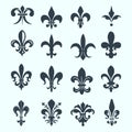 Fleur de lis set Royalty Free Stock Photo