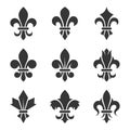 Fleur de lis Set Royalty Free Stock Photo