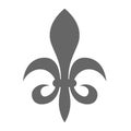 Fleur de lis - sign of lily decorative heraldry symbol