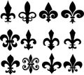 Fleur de lis silhouettes