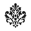 Fleur de lis symbol, black silhouette - heraldic symbol. Vector Illustration. Medieval sign. Glowing french fleur de lis royal lil Royalty Free Stock Photo
