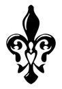 Fleur de Lis symbol. Isolated on white Royalty Free Stock Photo