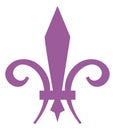 Fleur de lis symbol. Royal heraldic sign