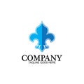 Fleur de lis vector icon design template Royalty Free Stock Photo