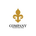 Fleur de lis vector icon design template Royalty Free Stock Photo