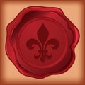 Fleur de lis wax seal