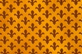 Fleur De Lys Antique Background,Worn Gold Speckled Cut Outs Royalty Free Stock Photo