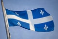 Fleur de Lys Provincial Flag of Quebec Royalty Free Stock Photo