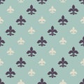 Fleur-de-lys seamless pattern Royalty Free Stock Photo