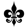 Fleur-de-lis, or fleur-de-lys symbol, a stylized iris flower Royalty Free Stock Photo