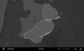 Flevoland highlighted, Netherlands. Grayscale Royalty Free Stock Photo