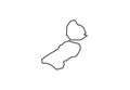 Flevoland outline map Netherlands shape Holland region