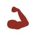 Flexed arm icon Royalty Free Stock Photo