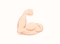 Flexed biceps icon. Hand gesture emoji vector illustration Royalty Free Stock Photo