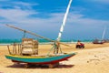 Beautiful paradise beach landscape with tourists having fun