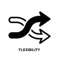 Flexibility icon isolated on background